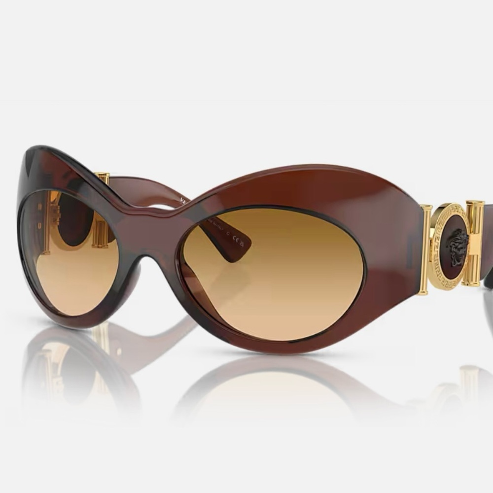 VERSACE Yellow Gradient Brown Sunglasses